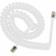 CABLEXPERT TC4P4CS-2M-W Telephone Handset Spiral Cord RJ10 4P4C 2m White 0021136