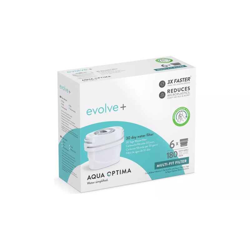 Aqua Optima Evolve+ (EPS620) Αντικαθιστούν Brita Maxtra+ - Ανταλλακτικά Φίλτρα 6τμχ 30ημερών 0023964