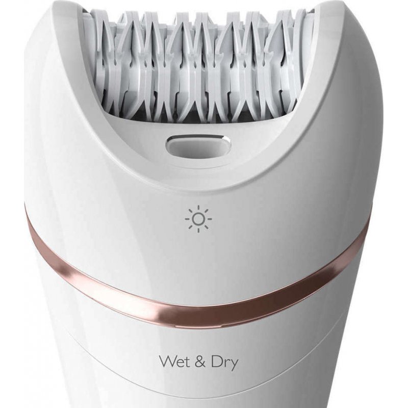 PHILIPS BRE730/10 Epilator Series 8000 Wet & Dry Επαναφορτιζόμενη Αποτριχωτική Μηχανή 0027682