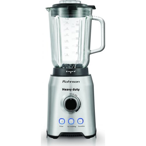 ROHNSON R-583 HEAVY DUTY Μπλέντερ για Smoothies με Γυάλινη Κανάτα 1.5lt - 1400Watt , Inox 0028478