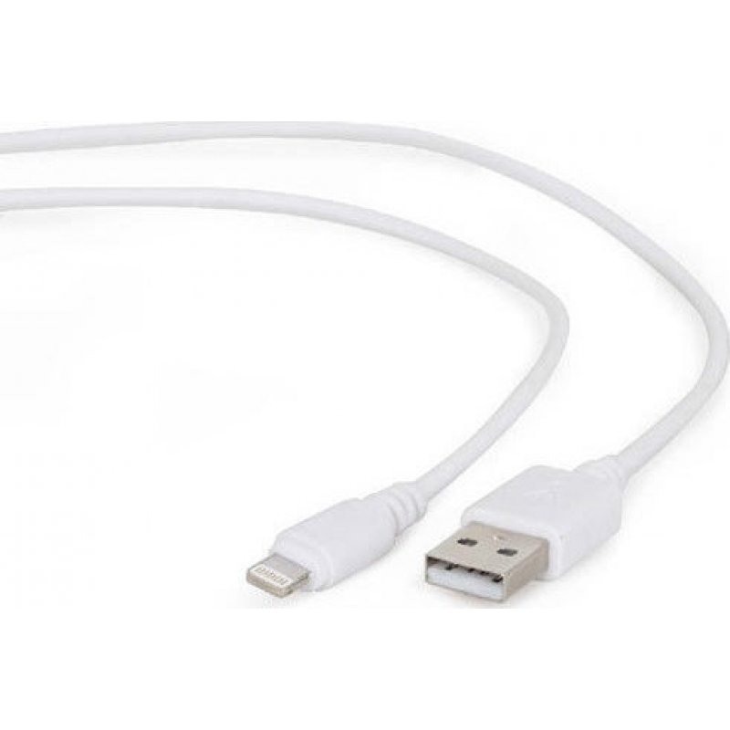 CABLEXPERT CC-USB2-AMLM-W-1M USB TO LIGHTNING SYNC AND CHARGING CABLE WHITE 1M 0032892