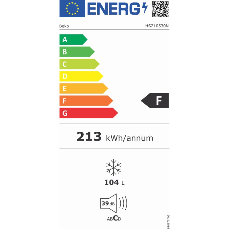 BEKO HSM210530 Καταψύκτης Μπαούλο 104lt - Υ x Π x Β: 86 x 53.7 x 58.5cm 0035285