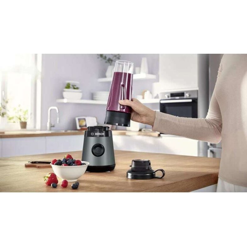 BOSCH MMB2111S Μπλέντερ για Smoothies 0.65lt 450W Μαύρο 0035779