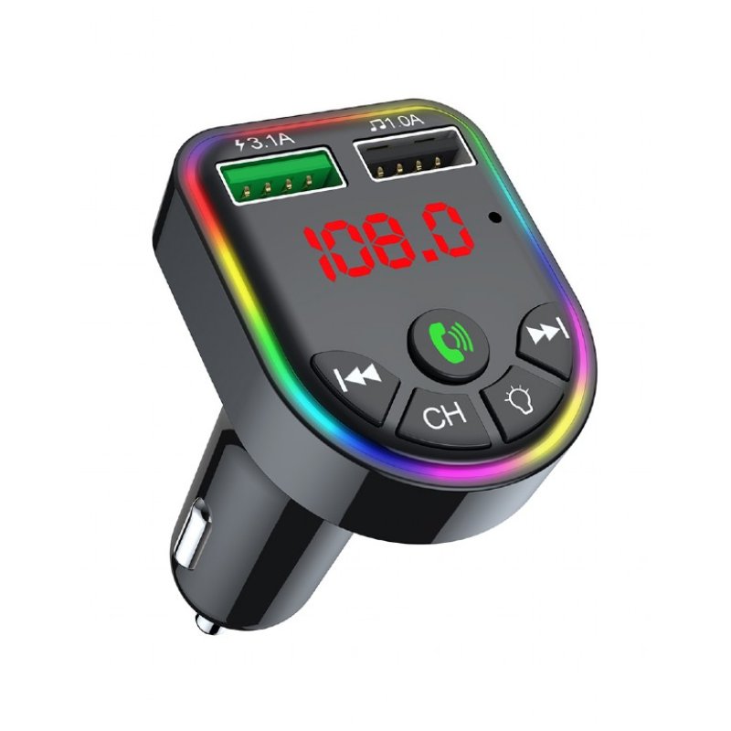 GEMBIRD 3 IN 1 Rgb Carkit With FM  Radio Transmitter And USB Charger Black 0035977