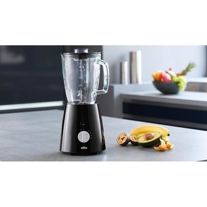 BRAUN JB3060BK TRIBUTE Type 6186 Μπλέντερ για Smoothies με Γυάλινη Κανάτα 1.75lt 800W Μαύρο 0036280