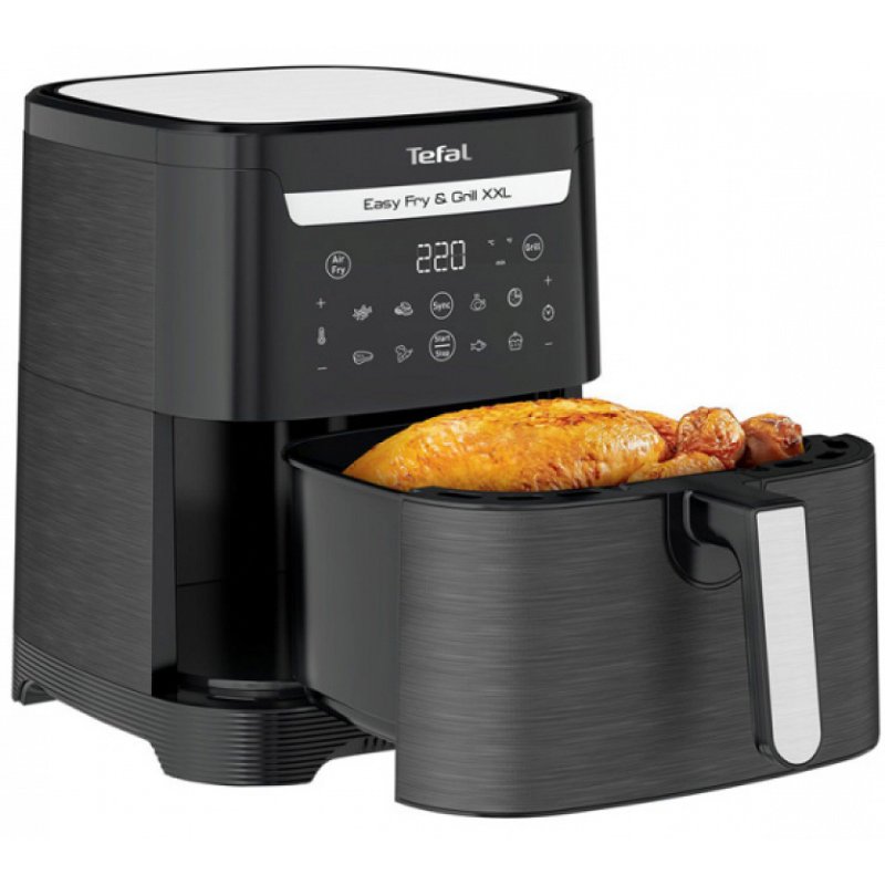 TEFAL EY8018 Easy Fry & Grill XXL Μαύρο Φριτέζα Αέρος 6.5lt με Αποσπώμενο Κάδο 0036543