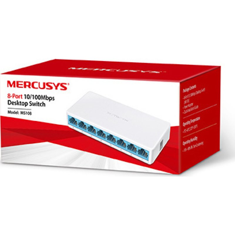 MERCUSYS MS108 8-PORT 10/100Mbps Desktop Switch 0039121