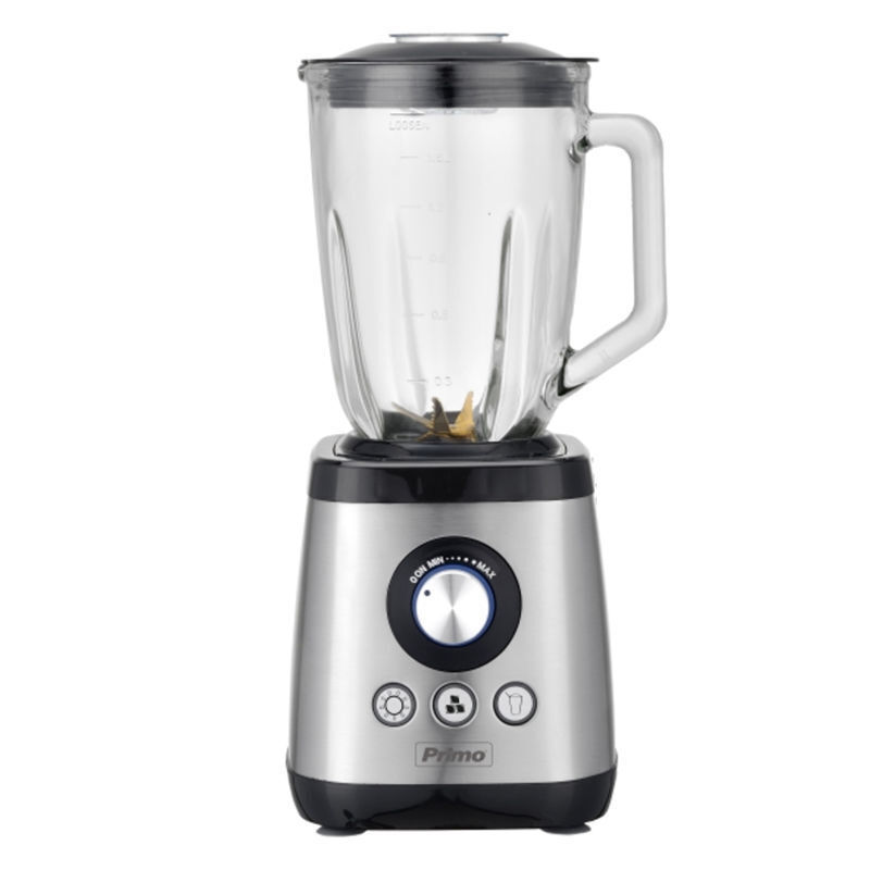 PRIMO PRBL-40441 Μπλέντερ για Smoothies με Γυάλινη Κανάτα 1.5lt 1300W Inox 0039268