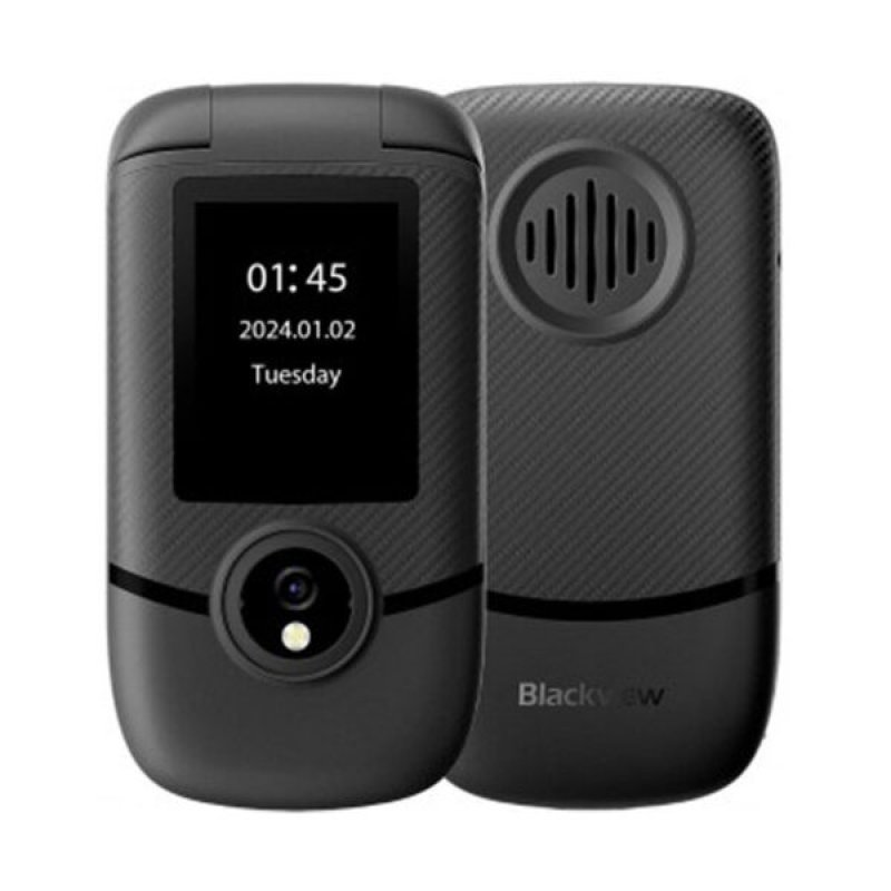 BLACKVIEW 4G DUAL-SCREEN FLIP PHONE (48MB+128MB) MIDNIGHT BLACK 0040490