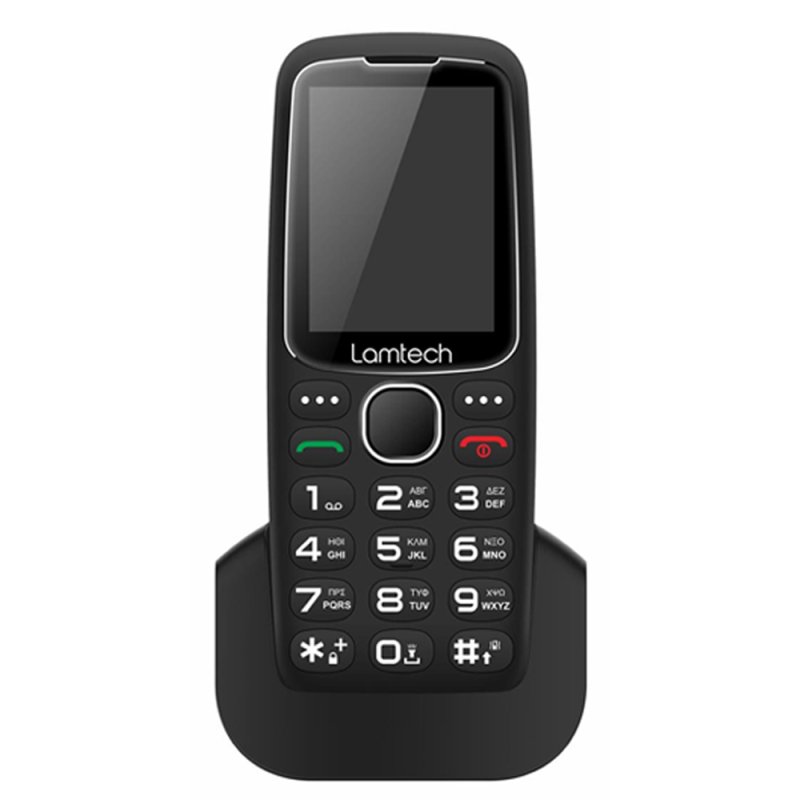 LAMTECH LAM114437 TINY L II με Dock Dual SIM Mobile (μεγάλα κουμπιά) Μαύρο 0041023