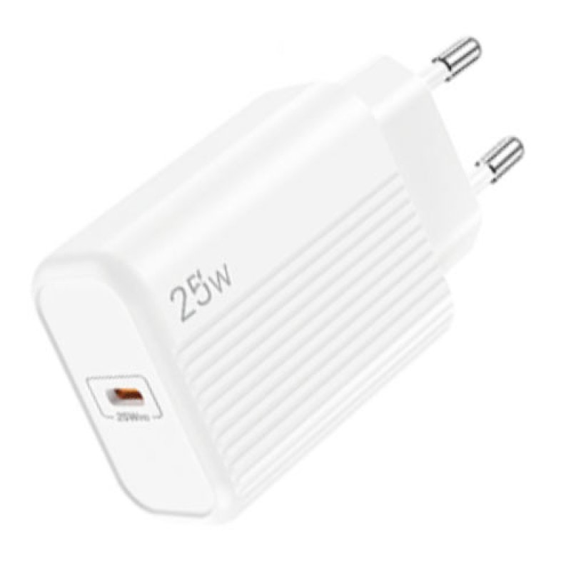 LAMTECH LAM112693 Φορτιστής χωρίς Καλώδιο με θύρα USB-C 25W Power Delivery Whites 0041030