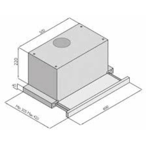 DAVOLINE Delta GR Συρόμενος Απορροφητήρας 60cm Μαύρος 0041058