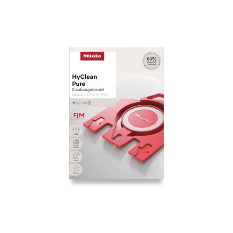 MIELE FJM HyClean Pure Σακούλες Ηλεκτρικής Σκούπας ORIGINAL - 4 τεμάχια + 2 φίλτρα 400014