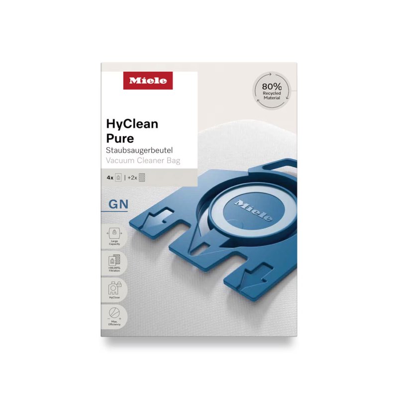 MIELE GN HyClean Σακούλες Ηλεκτρικής Σκούπας ORIGINAL - 4 τεμάχια + 2 φίλτρα 400016