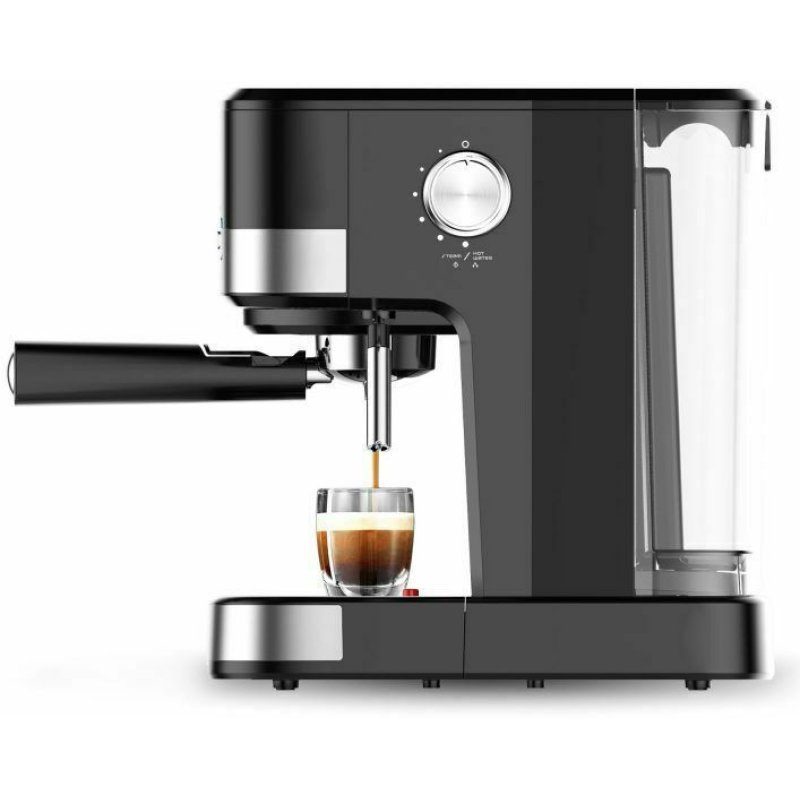 ROHNSON R-990 Μηχανή Espresso 850W Πίεσης 20bar Μαύρη 0032347