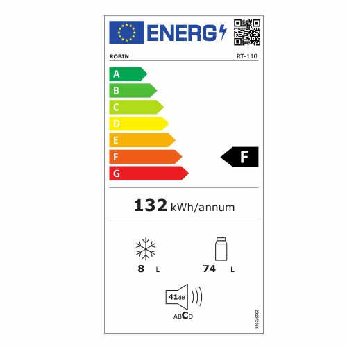 ROBIN RT-140 Μονόπορτο Ψυγείο 119lt - A+ (Διαστάσεις cm : 84 (Υ) x 54 (Π) x 60 (Β) 0013002