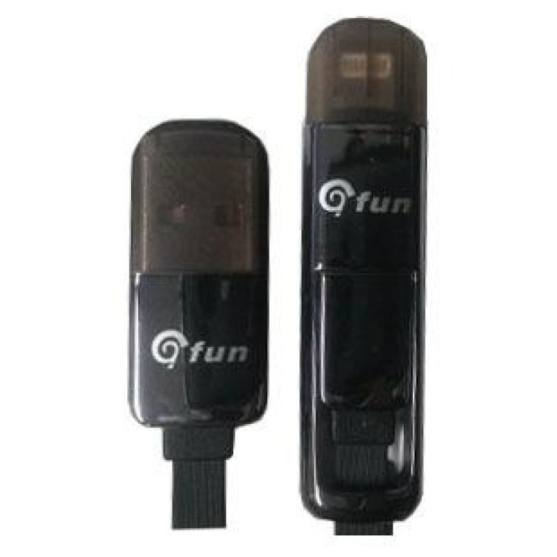 GFUN ΚΑΛΩΔΙΟ 2 ΣΕ 1 USB ΣΕ MICRO USB LIGHTNING BLACK  (78-DATA21BK) 0014171