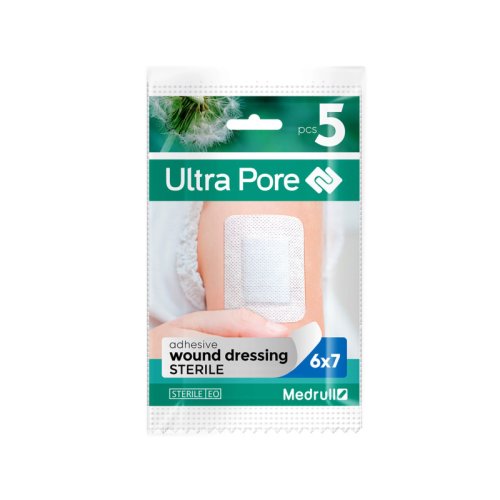 MEDRULL Ultra Pore adhesive wound Νο5 Αυτοκόλλητο Επίθεμα  6 x 7cm (202111205) Συσκ. 5τεμ. (κουτί των 15 συσκευασιών) 0033648