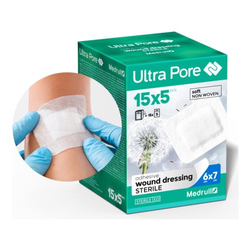 MEDRULL Ultra Pore adhesive wound Νο5 Αυτοκόλλητο Επίθεμα  6 x 7cm (202111205) Συσκ. 5τεμ. (κουτί των 15 συσκευασιών) 0033648