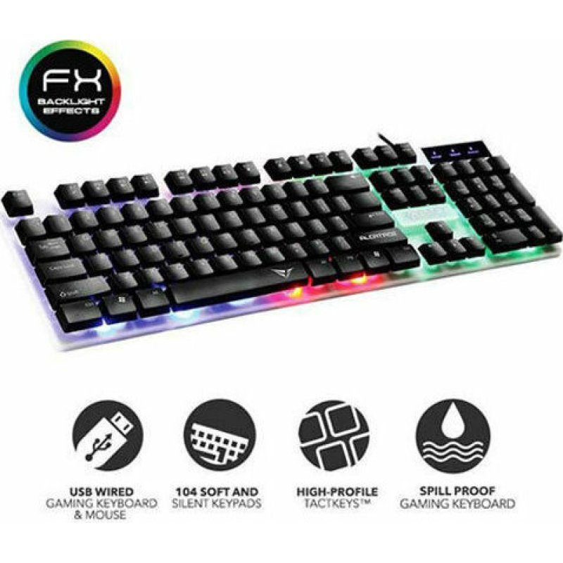 ALCATROZ Spill Proof XKB300 Gaming Πληκτρολόγιο με RGB φωτισμό 0033732