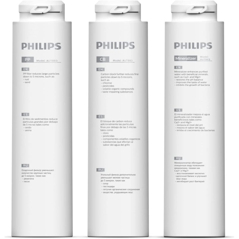 PHILIPS AUT883/10 Ανταλακτικά Φίλτρα Αντίστρωφης Οσμοσης Για PHILIPS AUT3268 3 τμχ 0038773