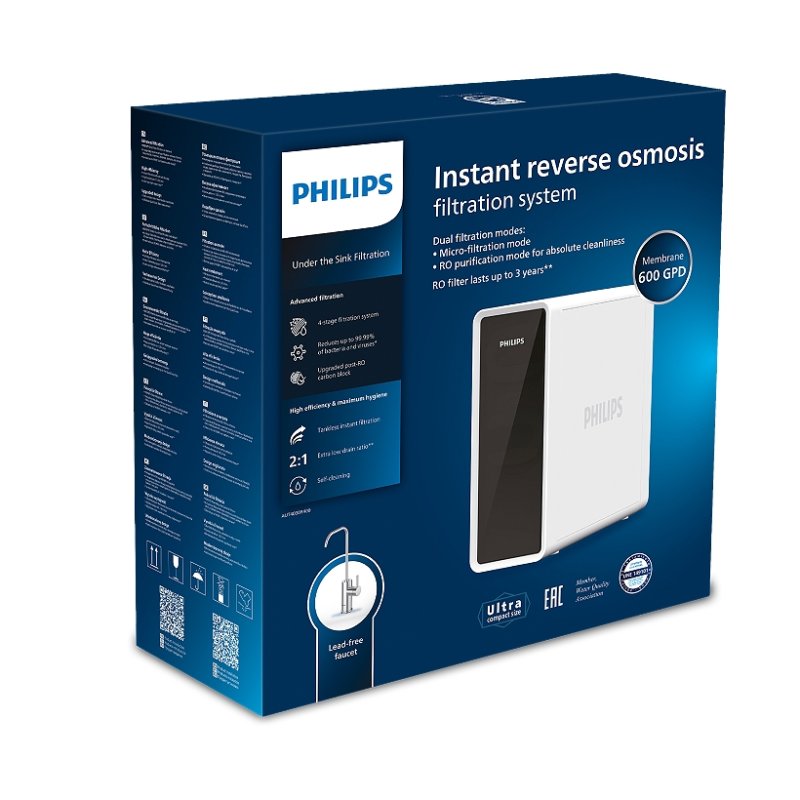 PHILIPS AUT4030R600/10 Σύστημα Φιλτραρίσματος Νερού Αντίστροφης Όσμωσης Κάτω Πάγκου 0038777