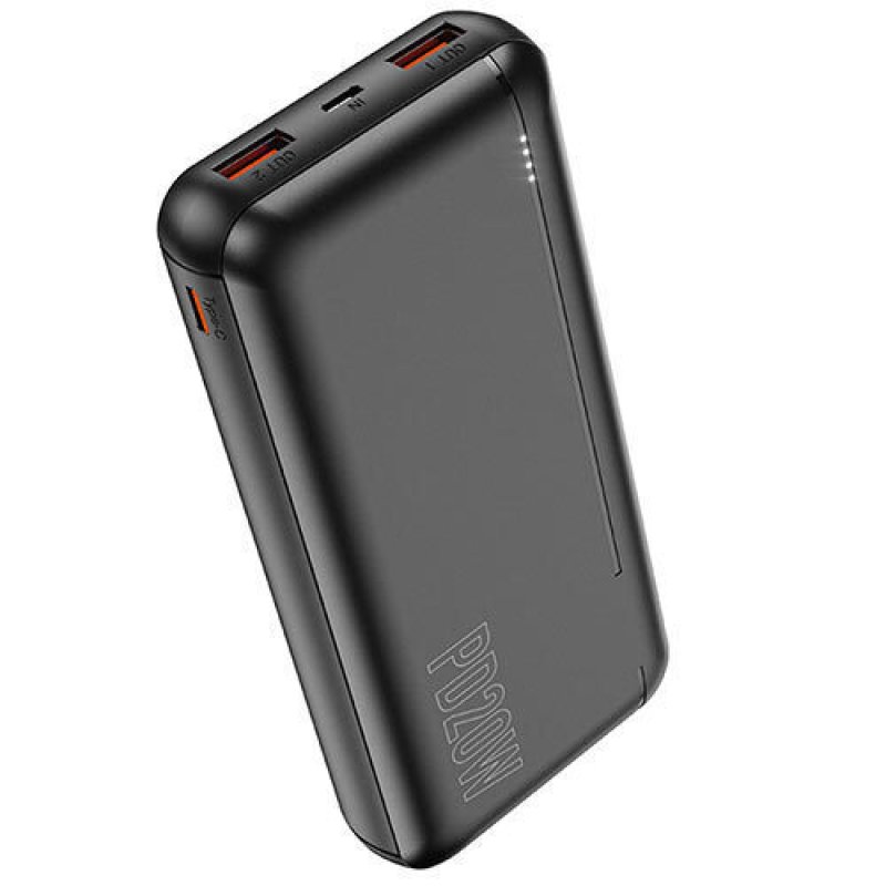 LAMTECH LAM112907 Power Bank 20000mAh 22.5W με 2 Θύρες USB-A και 2 Θύρες USB-C Power Delivery / Quick Charge 3.0 Μαύρο 0039127