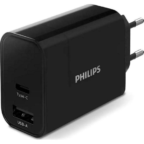 PHILIPS DPL2621-12 Φορτιστής Χωρίς Καλώδιο με Θύρα USB-A και Θύρα USB-C 30W Power Delivery Μαύρος 0039159