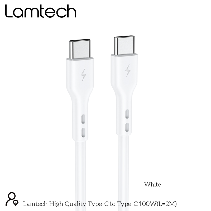 LAMTECH LAM023664 CABLE TYPE C TO TYPE C 100W FAST CHARGE 2M 0039419