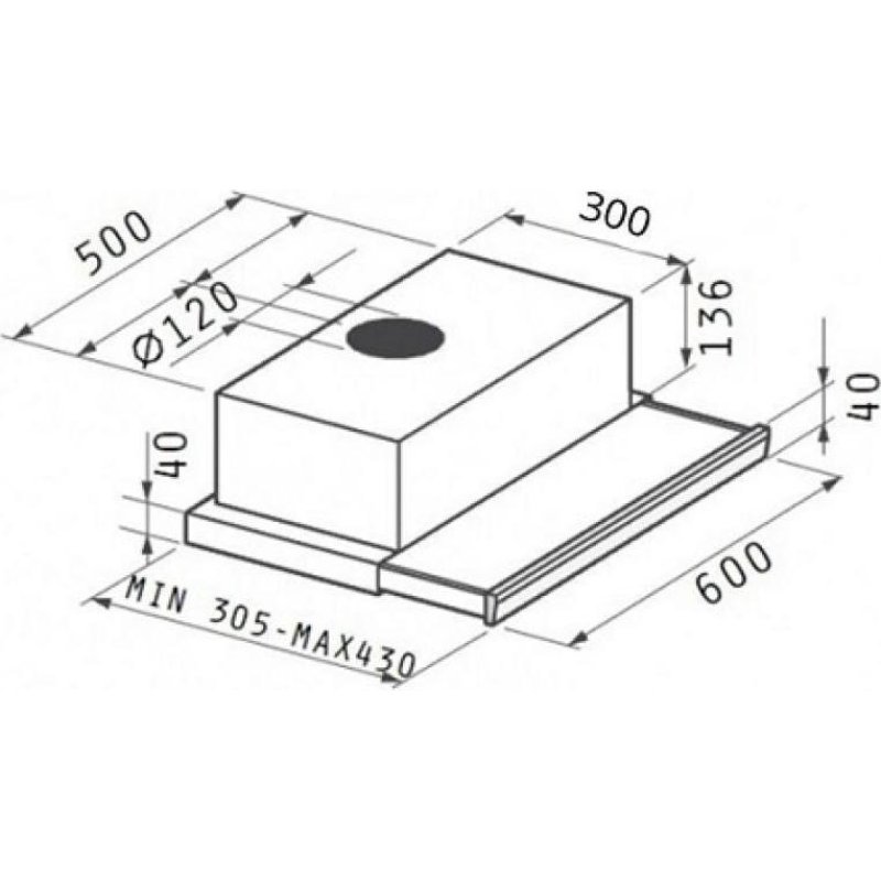 MAIDTEC 7012 (065006902) Συρόμενος Απορροφητήρας 60cm Inox 0039679