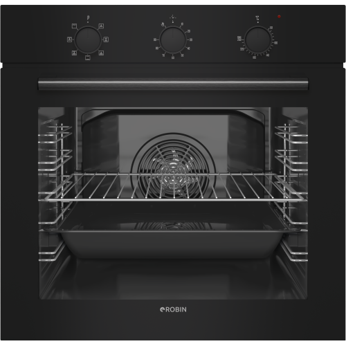 ROBIN BN-58 Φούρνος άνω Πάγκου 74lt χωρίς Εστίες Πεκ. Μαύρος 0039700