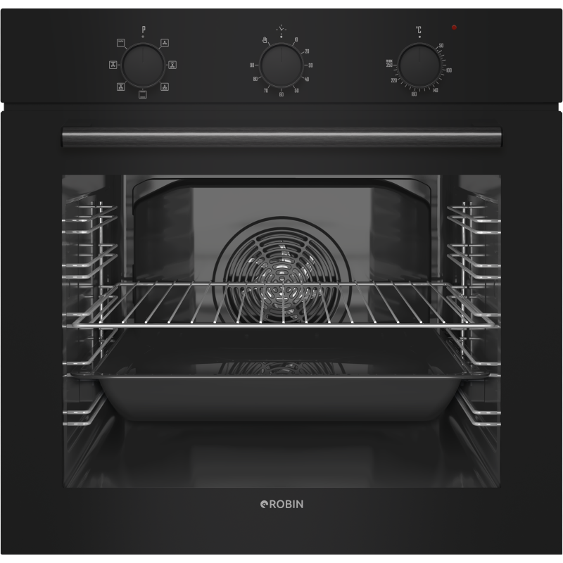 ROBIN BN-58 Φούρνος άνω Πάγκου 74lt χωρίς Εστίες Πεκ. Μαύρος 0039700