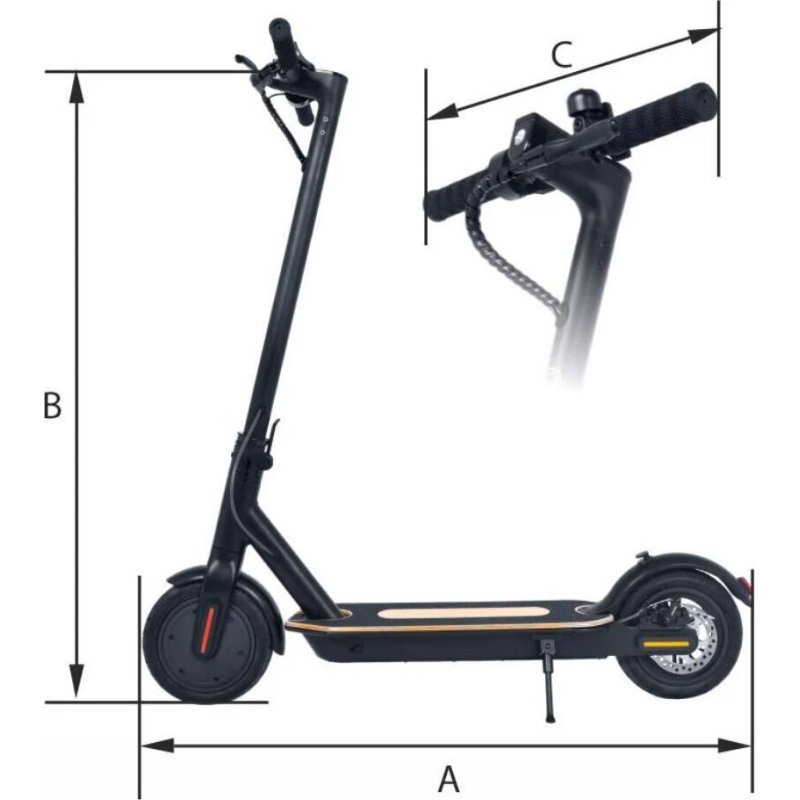 MANTA MES801H 8.5' PEAK 500W Ηλεκτρικό Πατίνι με 25km/h Max Ταχύτητα και 25km Αυτονομία σε Μαύρο Χρώμα 0039793