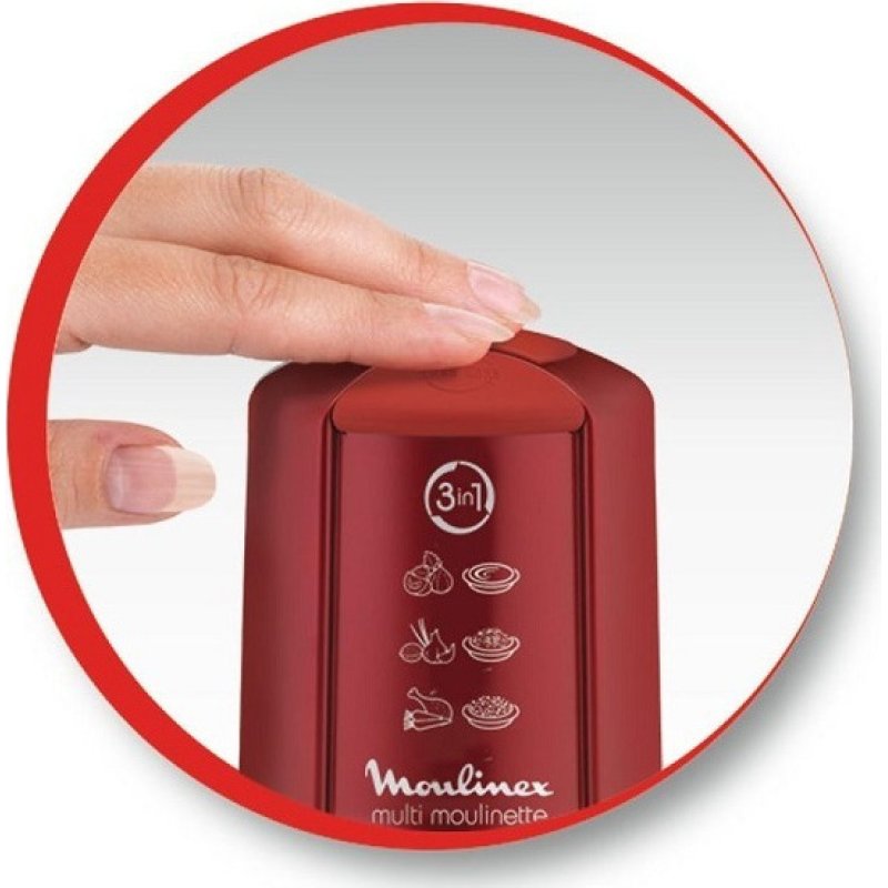 MOULINEX AT714G Πολυκόπτης Multi 500W με Δοχείο 500ml Red 0040126