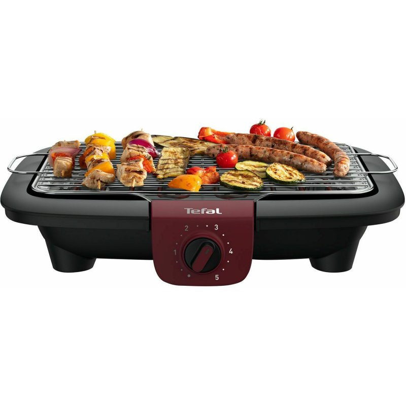 TEFAL BG90E5 BBQ Easygrill Επιτραπέζια Ηλεκτρική Ψησταριά Σχάρας 2300W με Ρυθμιζόμενο Θερμοστάστη 37x23.5εκ. 0040132