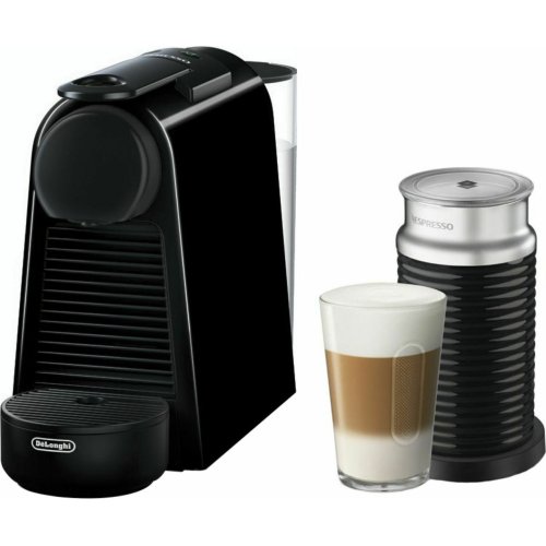 DELONGHI EN85.BAE Essenza Mini Bundle Καφετιέρα για Κάψουλες Nespresso Πίεσης 19bar με Αφρογαλιέρα Black 0040133