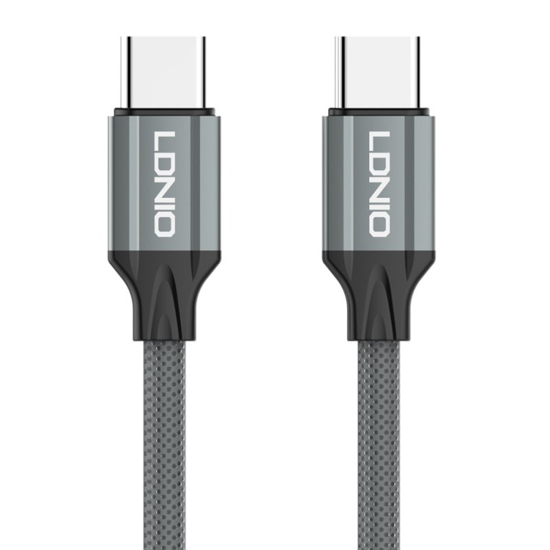 LDNIO LC441 USB 2.0 Cable USB-C male - USB-C 65W Γκρι 1m 0040587