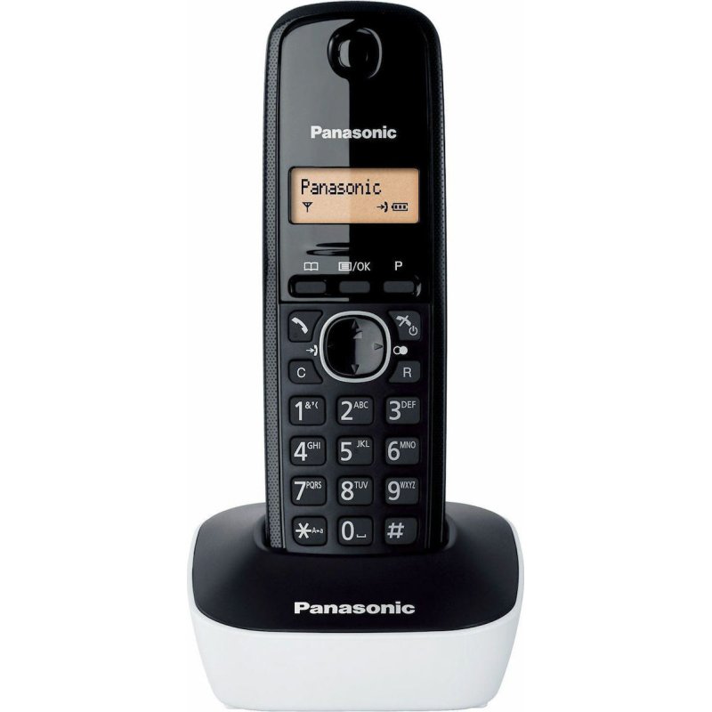 PANASONIC KX-TG1611SPW Ψηφιακό Ασύρματο Τηλέφωνο Ασύρματο Τηλέφωνο Μαύρο/Λευκό 0040643