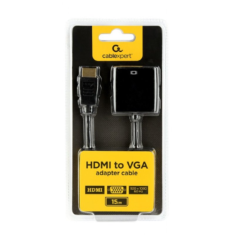 CABLEXPERT A-HDMI-VGA-04 Καλώδιο αντάπτορας HDMI Σε VGA  CABLE SINGLE PORT Μαύρο 0040694