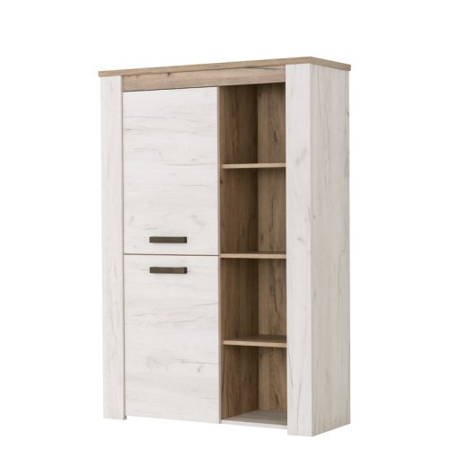 FORMA IDEALE 11005741 Βιτρίνα Kent POP N Grey Oak/ White Oak 99,5x36,5x146,5 εκ. (11008836) 0017573